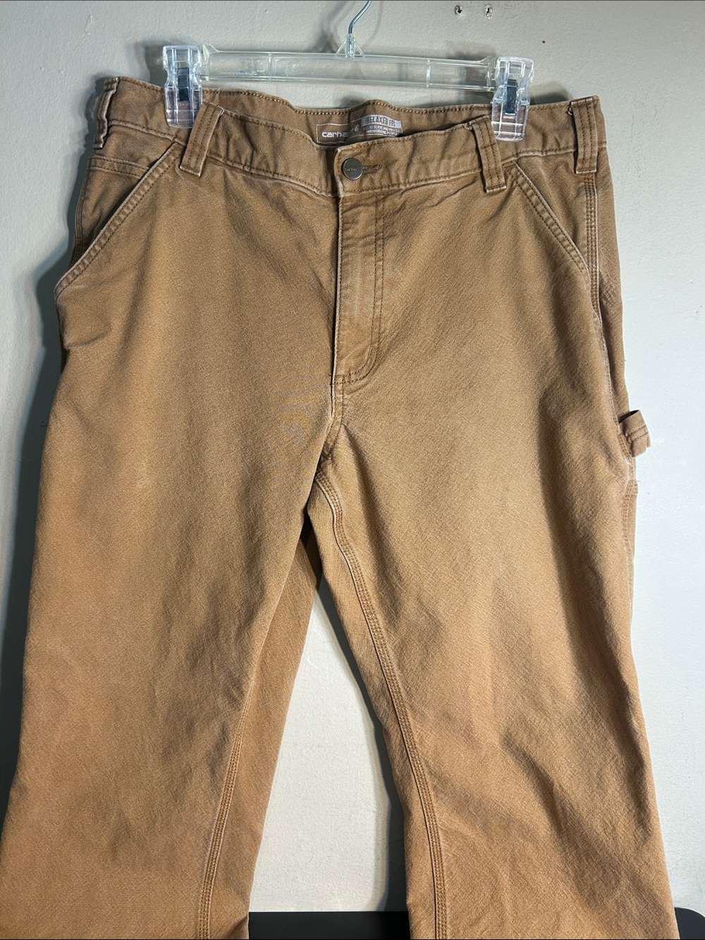 Carhartt Men's Tan Work Chinos - Heavy-Duty Carpenter Style 36/30
